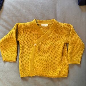 Fin and Vince Yellow Knit Kid’s Cardigan Sweater 18-24 Months